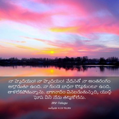 Picture 03 - యిర్మీయా 4:19 TELIRV - నా హృదయం! నా హృదయం! - Bible Verse Picture