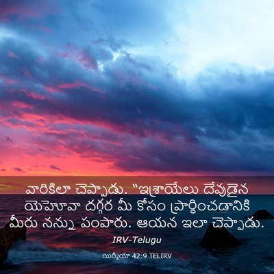 Picture 03 - యిర్మీయా 42:9 TELIRV - వారికిలా - Bible Verse Picture