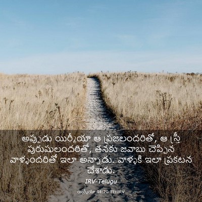 Picture 03 - యిర్మీయా 44:20 TELIRV - అప్పుడు యిర్మీయా - Bible Verse Picture