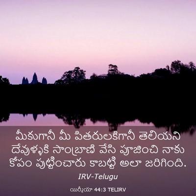 Picture 03 - యిర్మీయా 44:3 TELIRV - మీకుగానీ మీ - Bible Verse Picture