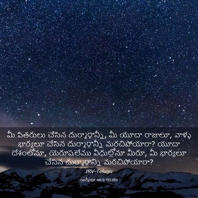 Picture 03 - యిర్మీయా 44:9 TELIRV - మీ పితరులు చేసిన - Bible Verse Picture