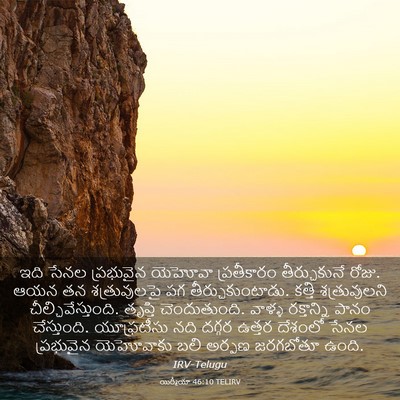 Picture 03 - యిర్మీయా 46:10 TELIRV - ఇది సేనల ప్రభువైన - Bible Verse Picture