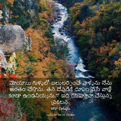 Picture 03 - యిర్మీయా 48:35 TELIRV - మోయాబు గుళ్ళలో - Bible Verse Picture