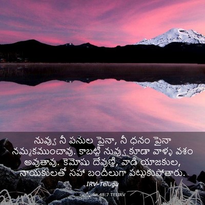 Picture 03 - యిర్మీయా 48:7 TELIRV - నువ్వు నీ పనుల - Bible Verse Picture