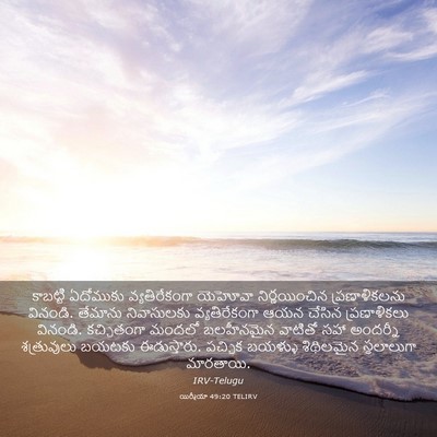 Picture 03 - యిర్మీయా 49:20 TELIRV - కాబట్టి ఏదోముకు - Bible Verse Picture