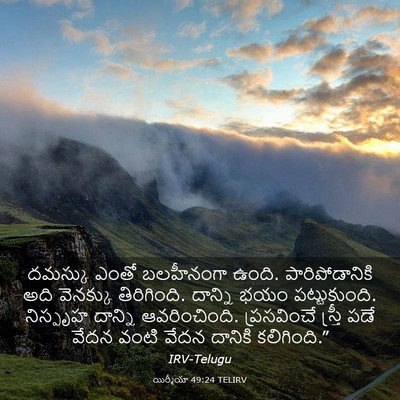 Picture 03 - యిర్మీయా 49:24 TELIRV - దమస్కు ఎంతో - Bible Verse Picture