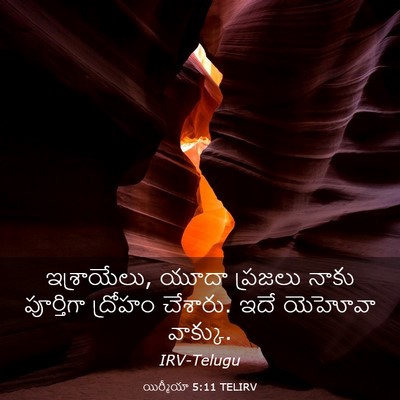 Picture 03 - యిర్మీయా 5:11 TELIRV - ఇశ్రాయేలు, యూదా - Bible Verse Picture