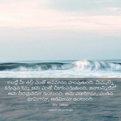Picture 03 - యిర్మీయా 50:12 TELIRV - కాబట్టి మీ తల్లి - Bible Verse Picture