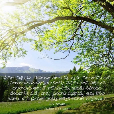 Picture 03 - యిర్మీయా 51:58 TELIRV - సేనల ప్రభువైన - Bible Verse Picture