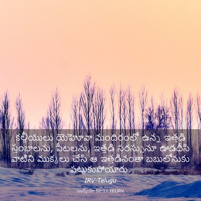 Picture 03 - యిర్మీయా 52:17 TELIRV - కల్దీయులు యెహోవా - Bible Verse Picture