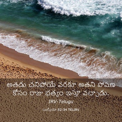 Picture 03 - యిర్మీయా 52:34 TELIRV - అతడు చనిపోయే వరకూ - Bible Verse Picture