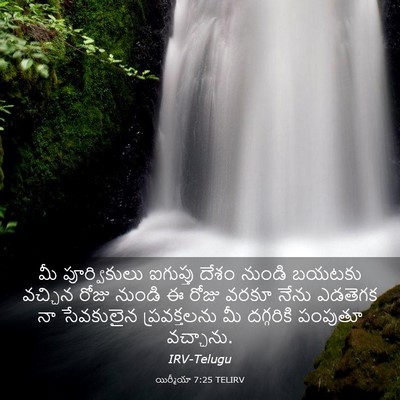 Picture 03 - యిర్మీయా 7:25 TELIRV - మీ పూర్వికులు - Bible Verse Picture
