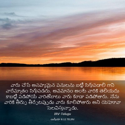 Picture 03 - యిర్మీయా 8:12 TELIRV - వారు చేసే - Bible Verse Picture