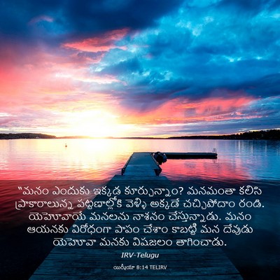 Picture 03 - యిర్మీయా 8:14 TELIRV - “మనం ఎందుకు ఇక్కడ - Bible Verse Picture