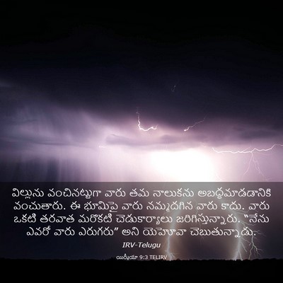 Picture 03 - యిర్మీయా 9:3 TELIRV - విల్లును - Bible Verse Picture