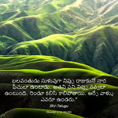 Picture 03 - యెషయా 1:31 TELIRV - బలవంతుడు సుళువుగా - Bible Verse Picture