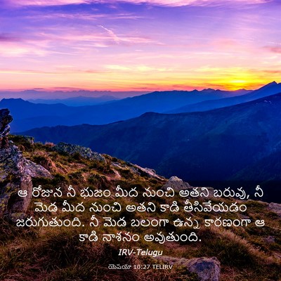 Picture 03 - యెషయా 10:27 TELIRV - ఆ రోజున నీ భుజం మీద - Bible Verse Picture