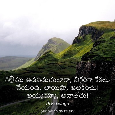 Picture 03 - యెషయా 10:30 TELIRV - గల్లీము - Bible Verse Picture