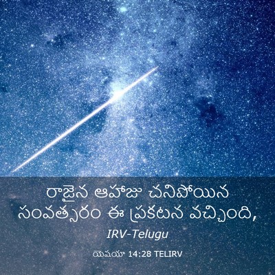 Picture 03 - యెషయా 14:28 TELIRV - రాజైన ఆహాజు - Bible Verse Picture