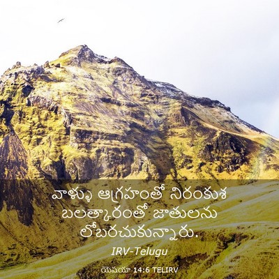 Picture 03 - యెషయా 14:6 TELIRV - వాళ్ళు ఆగ్రహంతో - Bible Verse Picture