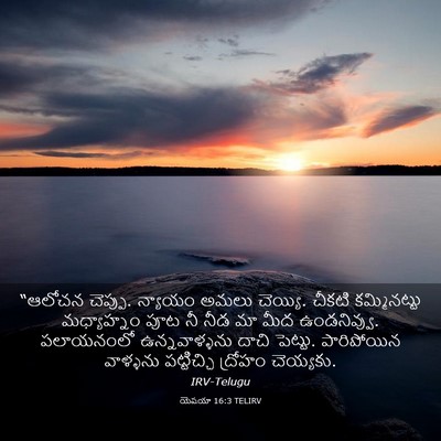 Picture 03 - యెషయా 16:3 TELIRV - “ఆలోచన చెప్పు. - Bible Verse Picture