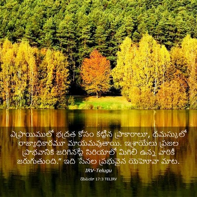 Picture 03 - యెషయా 17:3 TELIRV - ఎఫ్రాయిములో భద్రత - Bible Verse Picture