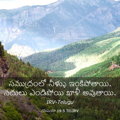Picture 03 - యెషయా 19:5 TELIRV - సముద్రంలో నీళ్ళు - Bible Verse Picture