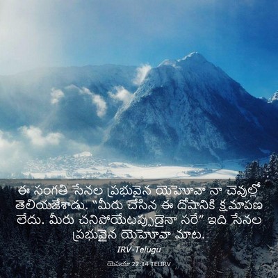 Picture 03 - యెషయా 22:14 TELIRV - ఈ సంగతి సేనల - Bible Verse Picture