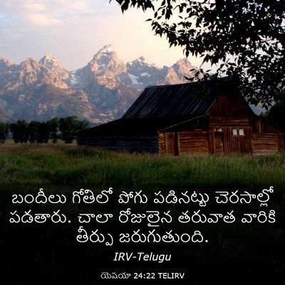 Picture 03 - యెషయా 24:22 TELIRV - బందీలు గోతిలో - Bible Verse Picture