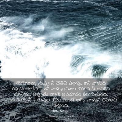 Picture 03 - యెషయా 26:11 TELIRV - యెహోవా, నువ్వు నీ - Bible Verse Picture