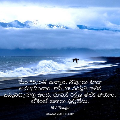Picture 03 - యెషయా 26:18 TELIRV - మేం గర్భంతో - Bible Verse Picture