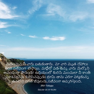 Picture 03 - యెషయా 26:19 TELIRV - మరణమైన నీ వారు - Bible Verse Picture