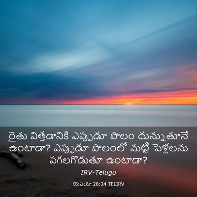 Picture 03 - యెషయా 28:24 TELIRV - రైతు విత్తడానికి - Bible Verse Picture