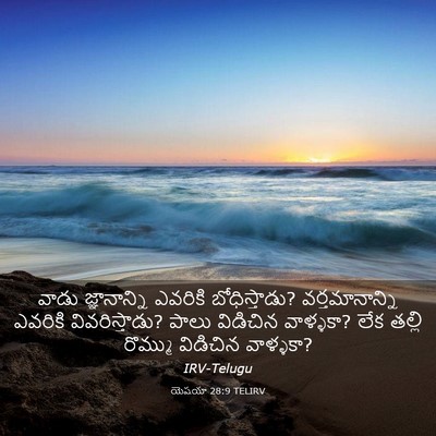 Picture 03 - యెషయా 28:9 TELIRV - వాడు జ్ఞానాన్ని - Bible Verse Picture