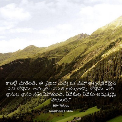 Picture 03 - యెషయా 29:14 TELIRV - కాబట్టి చూడండి, ఈ - Bible Verse Picture