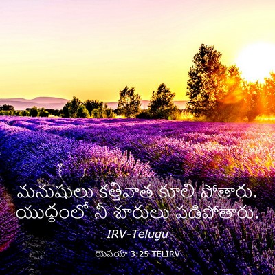 Picture 03 - యెషయా 3:25 TELIRV - మనుషులు కత్తివాత - Bible Verse Picture