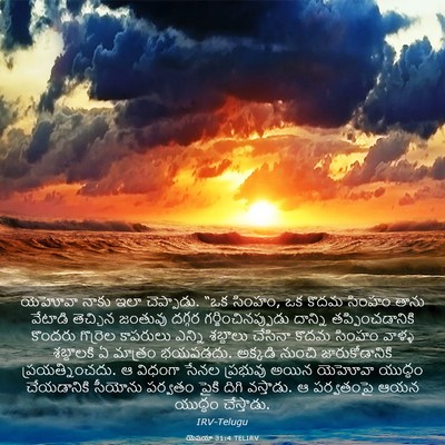 Picture 03 - యెషయా 31:4 TELIRV - యెహోవా నాకు ఇలా - Bible Verse Picture