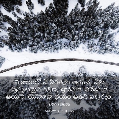 Picture 03 - యెషయా 33:6 TELIRV - నీ కాలంలో నీ - Bible Verse Picture