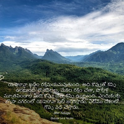 Picture 03 - యెషయా 34:6 TELIRV - యెహోవా ఖడ్గం - Bible Verse Picture