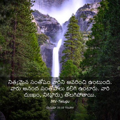 Picture 03 - యెషయా 35:10 TELIRV - నిత్యమైన సంతోషం - Bible Verse Picture