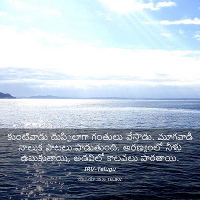 Picture 03 - యెషయా 35:6 TELIRV - కుంటివాడు - Bible Verse Picture