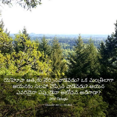 Picture 03 - యెషయా 40:13 TELIRV - యెహోవా ఆత్మకు - Bible Verse Picture