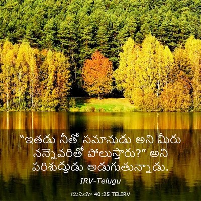 Picture 03 - యెషయా 40:25 TELIRV - “ఇతడు నీతో - Bible Verse Picture