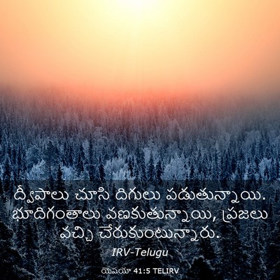Picture 03 - యెషయా 41:5 TELIRV - ద్వీపాలు చూసి - Bible Verse Picture