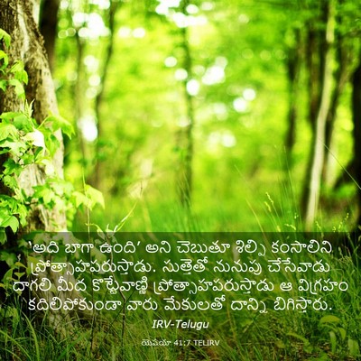 Picture 03 - యెషయా 41:7 TELIRV - ‘అది బాగా ఉంది’ - Bible Verse Picture