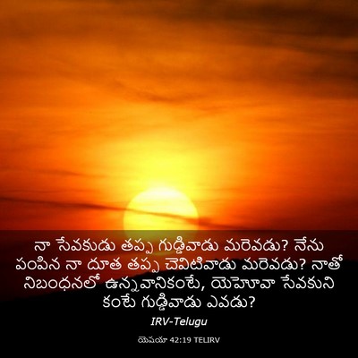Picture 03 - యెషయా 42:19 TELIRV - నా సేవకుడు తప్ప - Bible Verse Picture