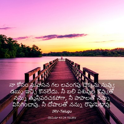Picture 03 - యెషయా 43:24 TELIRV - నా కోసం సువాసన గల - Bible Verse Picture