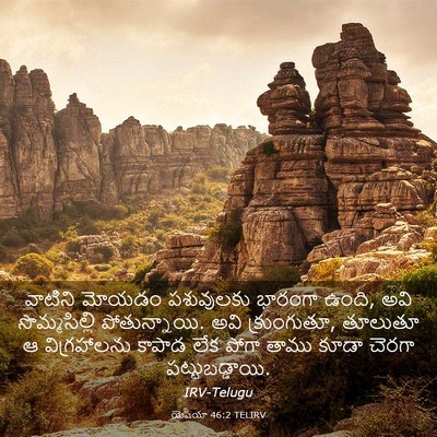 Picture 03 - యెషయా 46:2 TELIRV - వాటిని మోయడం - Bible Verse Picture