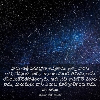 Picture 03 - యెషయా 47:14 TELIRV - వారు చెత్త - Bible Verse Picture