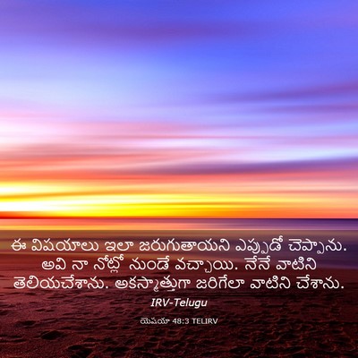 Picture 03 - యెషయా 48:3 TELIRV - ఈ విషయాలు ఇలా - Bible Verse Picture